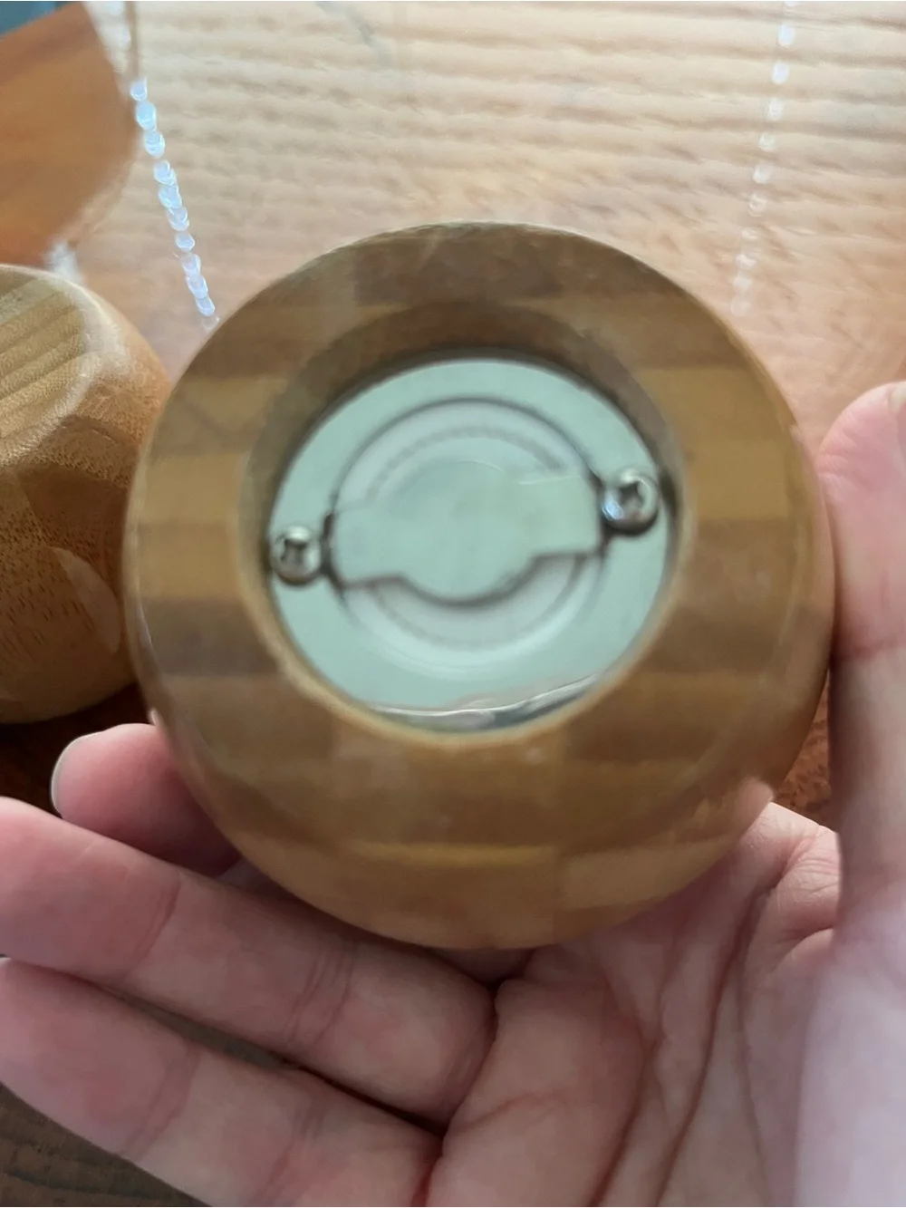 Salt & Pepper Grinder Set Hand Turned Wooden Apple Shape